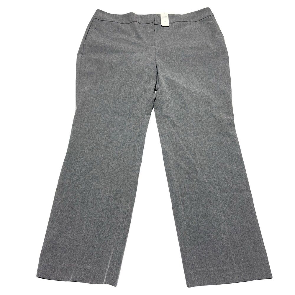 Ann Taylor Factory Modern Slim Leg Pants Size 14 Gray Office Career Trousers NWT